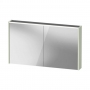 Duravit D-Code LED 2-Door Mirror Bathroom Cabinet 700mm H x 1200mm W - Matt White