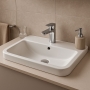 Duravit No.1 Sit-On Countertop Vanity Basin with Overflow 545mm Wide - 1 Tap Hole