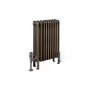 EcoRad Legacy Bare Metal Lacquer 4-Column Radiator 600mm High x 474mm Wide 10 Sections