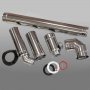 Firebird Stainless Steel Powder Coated 1075mm High Level Flue Kit for 100kW