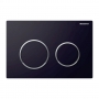 Geberit Kappa21 Dual Flush Plate - Black/Gloss Chrome Plated