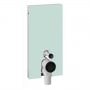 Geberit Monolith Back to Wall Cistern Frame for Floor Standing WC with Fittings - Mint Glass