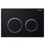 Geberit Omega20 Dual Flush Plate Black/Gloss Chrome