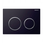 Geberit Omega20 Dual Flush Plate Black/Gloss Chrome
