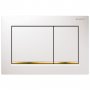 Geberit Omega30 Dual Flush Plate - White/Gold Plated