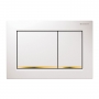 Geberit Omega30 Dual Flush Plate - White/Gold Plated