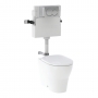 Geberit Selnova Rimless Back to Wall Pan with Alpha Flush Plate and Alpha 4-in-1 Cistern (including Soft Close Seat)