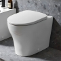 Geberit Selnova Rimless Shrouded Back to Wall Toilet - Quick Release Soft Close Seat