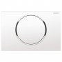 Geberit Sigma10 Single Flush Plate - White/Gloss Chrome