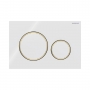Geberit Sigma20 Dual Flush Plate - White / Gold Plated