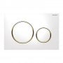 Geberit Sigma20 Dual Flush Plate - White / Gold Plated