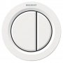 Geberit Type 01 Pneumatic Dual Flush Plate Button for Concealed Cistern - White Alpine