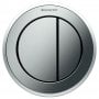 Geberit Type 10 Pneumatic Dual Flush Plate Button for 120mm and 150mm Cistern - Matt/Gloss Chrome