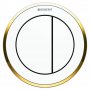 Geberit Type 10 Pneumatic Dual Flush Plate Button for Concealed Cistern - White / Gold