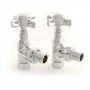 Heatwave Manual Traditional Angled Crosshead Valves with Lockshield - Chrome