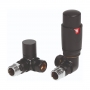 Heatwave Prime Black Corner Thermostatic Radiator Valve Set