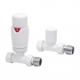 Heatwave Prime White Straight Thermostatic Radiator Valve Set