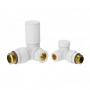 Heatwave Round White Corner Radiator Valves Pair