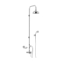 Heritage Avenbury Exposed Mixer Shower with Deluxe Fixed Riser Kit + Diverter to Handset - Chrome