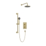 Heritage Dartmouth Dual Concealed Shower with Fixed Head + Shower Kit - Brushed Brass