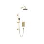 Heritage Dartmouth Dual Concealed Shower with Fixed Head + Shower Kit - Brushed Brass