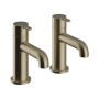 Heritage Dartmouth Bath Taps Pair - Brushed Brass