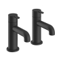 Heritage Dartmouth Bath Taps Pair - Matt Black