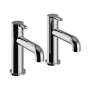 Heritage Dartmouth Basin Taps Pair - Chrome