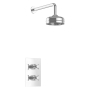 Heritage Dawlish Dual Concealed Mixer Shower with Fixed Head - Chrome