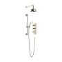 Heritage Dawlish Triple Concealed Mixer Shower with Shower Kit + Fixed Head - Vintage Gold