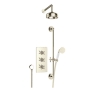 Heritage Dawlish Triple Concealed Mixer Shower with Shower Kit + Fixed Head - Vintage Gold