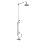 Heritage Dawlish Exposed Mixer Shower with Shower Kit + Fixed Head - Brushed Nickel