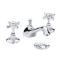 Heritage Dawlish 3-Hole Basin Mixer Tap with Pop up Waste - Chrome