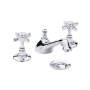 Heritage Dawlish 3-Hole Basin Mixer Tap with Pop up Waste - Chrome