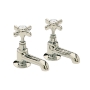 Heritage Dawlish Basin Taps Pair - Vintage Gold
