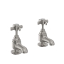 Heritage Dawlish Basin Taps Pair - Brushed Nickel