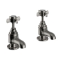 Heritage Dawlish Basin Taps Pair - Brushed Nickel