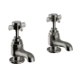Heritage Dawlish Bath Taps Pair - Brushed Nickel