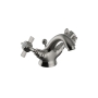 Heritage Dawlish Basin Mixer Tap with Pop up Waste - Brushed Nickel