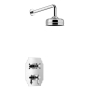 Heritage Glastonbury Dual Concealed Mixer Shower with Fixed Head - Chrome