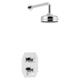 Heritage Glastonbury Dual Concealed Mixer Shower with Fixed Head - Chrome