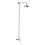 Heritage Glastonbury Exposed Mixer Shower with  Premium Fixed Riser Kit - Chrome