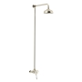 Heritage Glastonbury Exposed Mixer Shower with  Premium Fixed Riser Kit - Vintage Gold