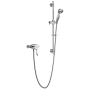 Heritage Glastonbury Exposed Mixer Shower with Shower Kit - Chrome