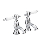 Heritage Glastonbury Basin Taps Pair - Chrome