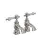 Heritage Glastonbury Bath Taps Pair - Brushed Nickel