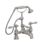 Heritage Glastonbury Bath Shower Mixer Tap - Brushed Nickel