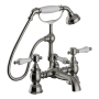 Heritage Glastonbury Bath Shower Mixer Tap - Brushed Nickel