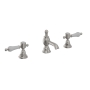 Heritage Glastonbury 3-Hole Basin Mixer Tap with Pop Up Waste - Brushed Nickel