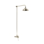 Heritage Hartlebury Exposed Mixer Shower with  Premium Fixed Riser Kit - Vintage Gold